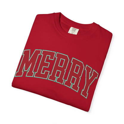 Retro Merry T-shirt | Festive Holiday Tees| Vintage Merry Shirt | Christmas Outfit | Festive Holiday | Christmas Gift