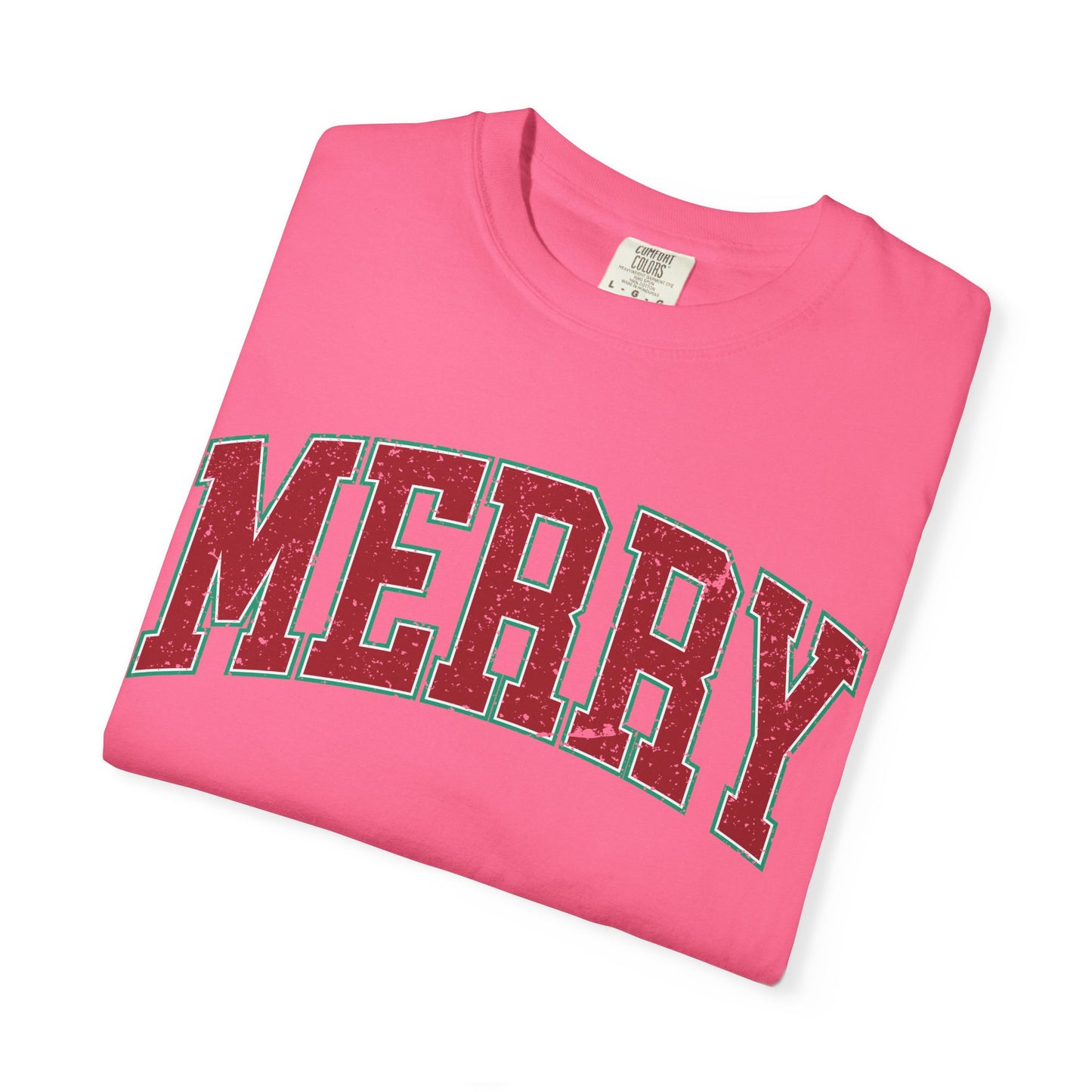 Retro Merry T-shirt | Festive Holiday Tees| Vintage Merry Shirt | Christmas Outfit | Festive Holiday | Christmas Gift