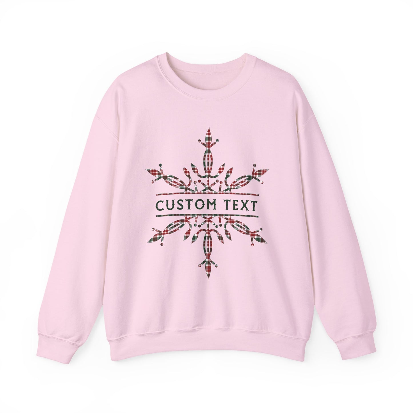 Custom Christmas Plaid Snowflake Family Name Shirt |  Personalized Holiday Group Sweatshirt |  Matching Cousin Crew Christmas Party Gift