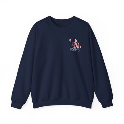 Custom Registered Nurse Sweatshirt With Name | Personalized RN Sweater | Nurse Life Outfit | Nurse Appreciation Tops | Cute Nurse Gift
