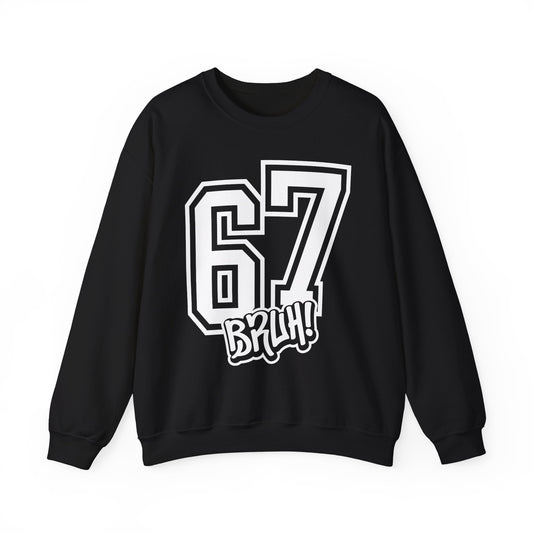 Funny Six Seven 6 7 Bruh Meme Sweatshirt | Gen Alpha Slang 6 7 Bruh | Funny Sports Gift For Friend Sweater | Viral Meme Sweatshirt