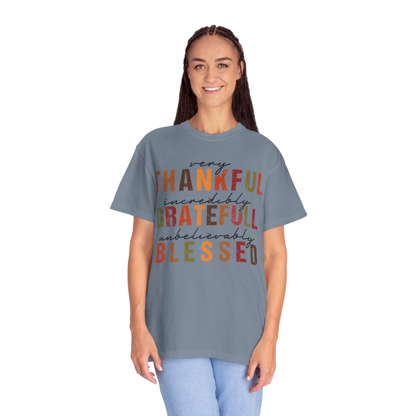 Thankful Grateful Blessed T-shirt | Inspirational Thanksgiving Shirt