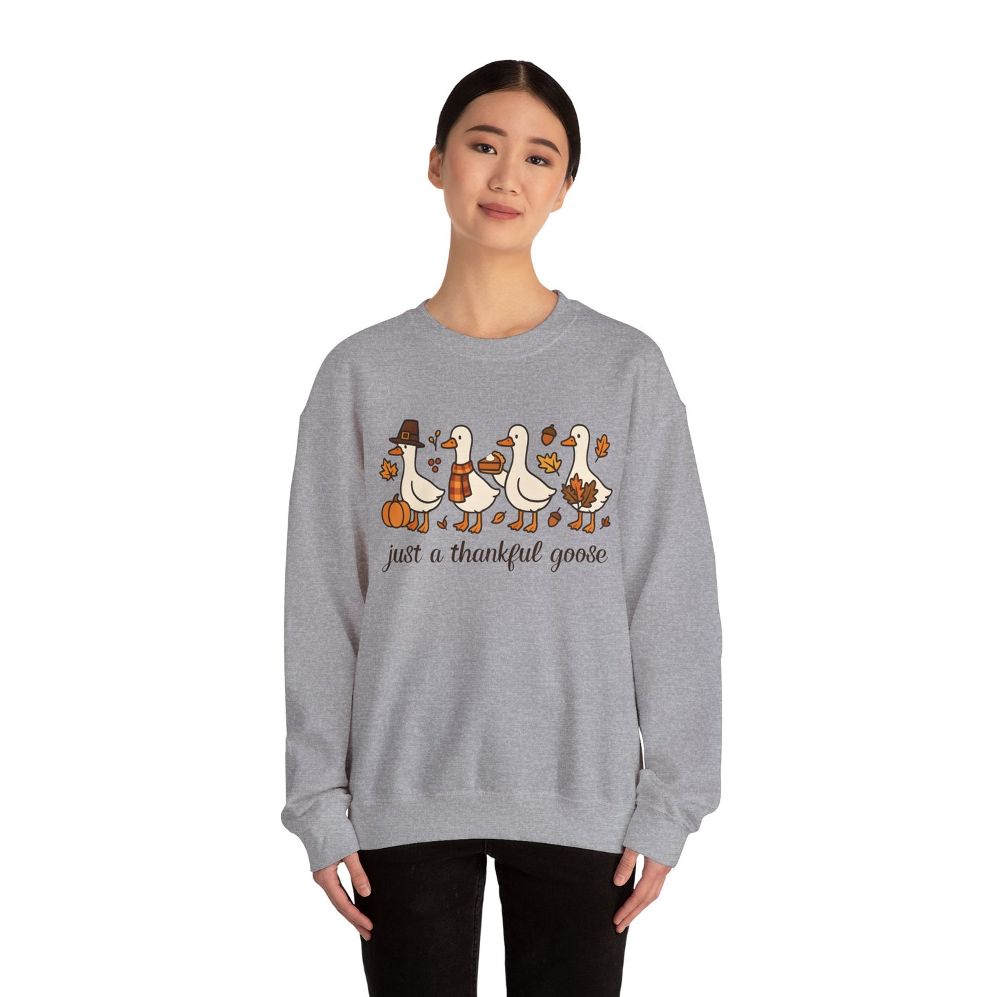 just a thankful goose sweatshirt | Thanksgiving goose illustration