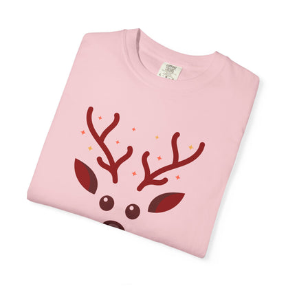 Personalized Kids Christmas Shirt - Girls Reindeer Name Toddler Sweatshirt - Custom Retro Xmas Natural Onesie - Cute Holiday Girls Shirt