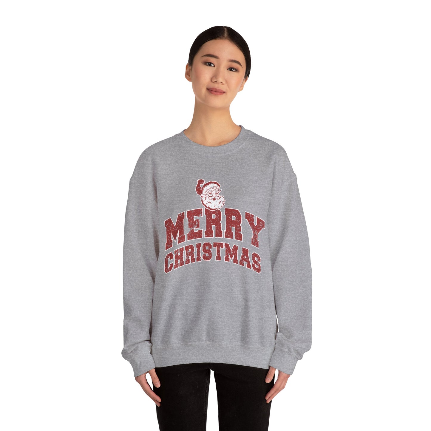 Retro Merry Christmas Santa Sweatshirt | Unisex Holiday Season Sweater | Santa Claus Sweatshirt | Christmas Gift | Christmas Season Top