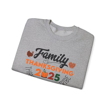 Family Thanksgiving 2025 Crewneck Sweatshirt | Thankful for My Tribe