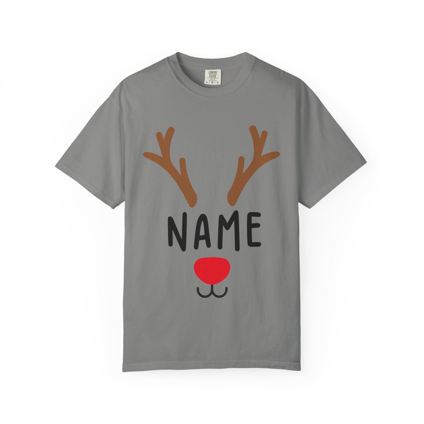 Matching Christmas Kids Shirts | Cute Custom Name Reindeer Graphic Sweatshirt for Family | Funny Customizable Family Christmas Shirts