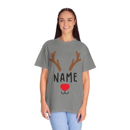 Matching Christmas Kids Shirts | Cute Custom Name Reindeer Graphic Sweatshirt for Family | Funny Customizable Family Christmas Shirts
