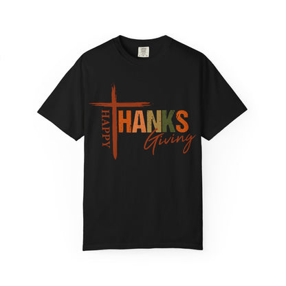 Happy Thanksgiving Cross Thanks T-shirt | Thanksgiving Shirt, Fall Holiday Tee