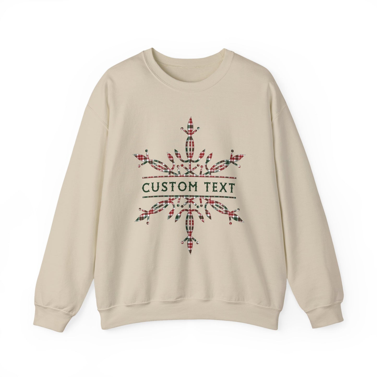 Custom Christmas Plaid Snowflake Family Name Shirt |  Personalized Holiday Group Sweatshirt |  Matching Cousin Crew Christmas Party Gift