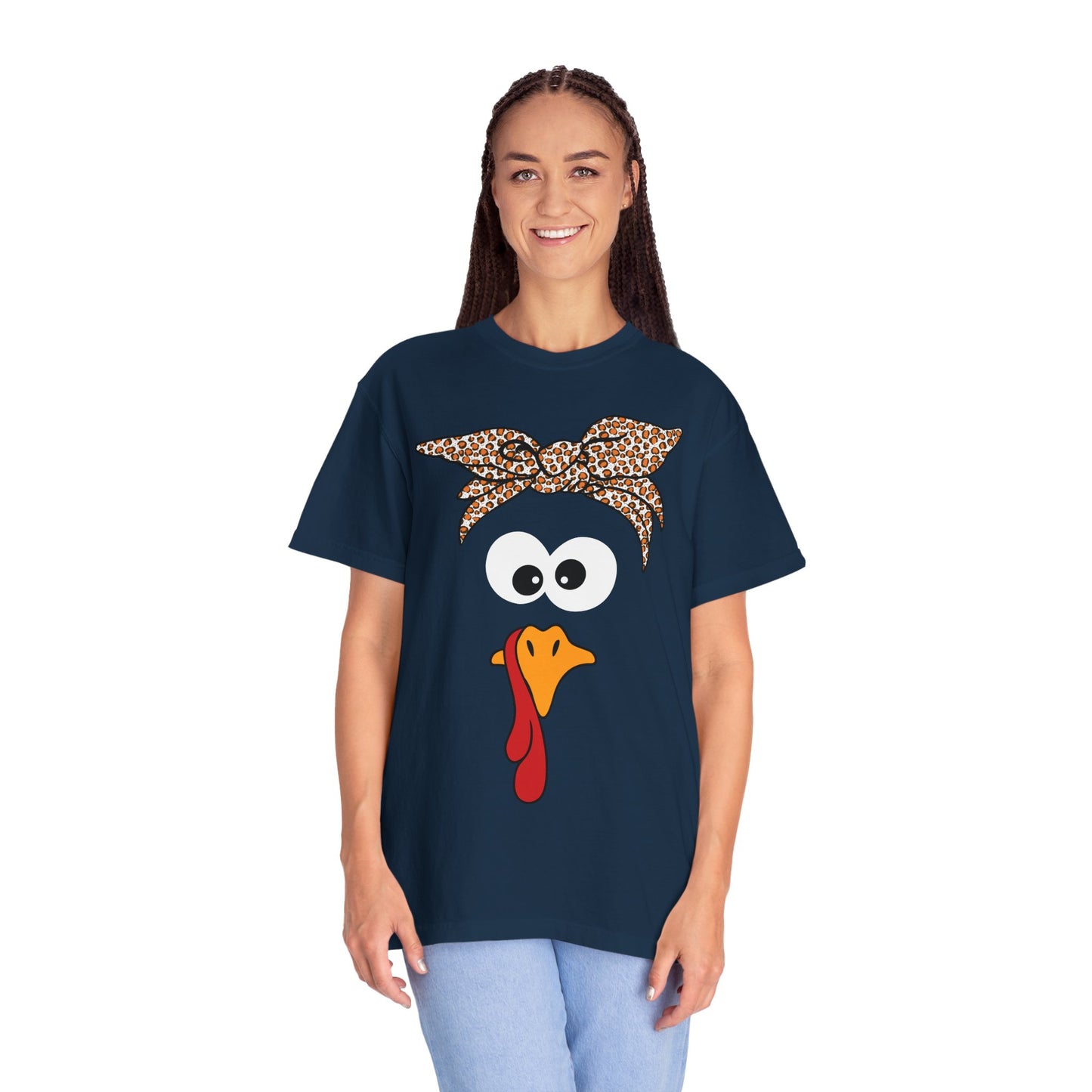 Bandana Turkey Face T-Shirt | Funny Thanksgiving Turkey Shirt
