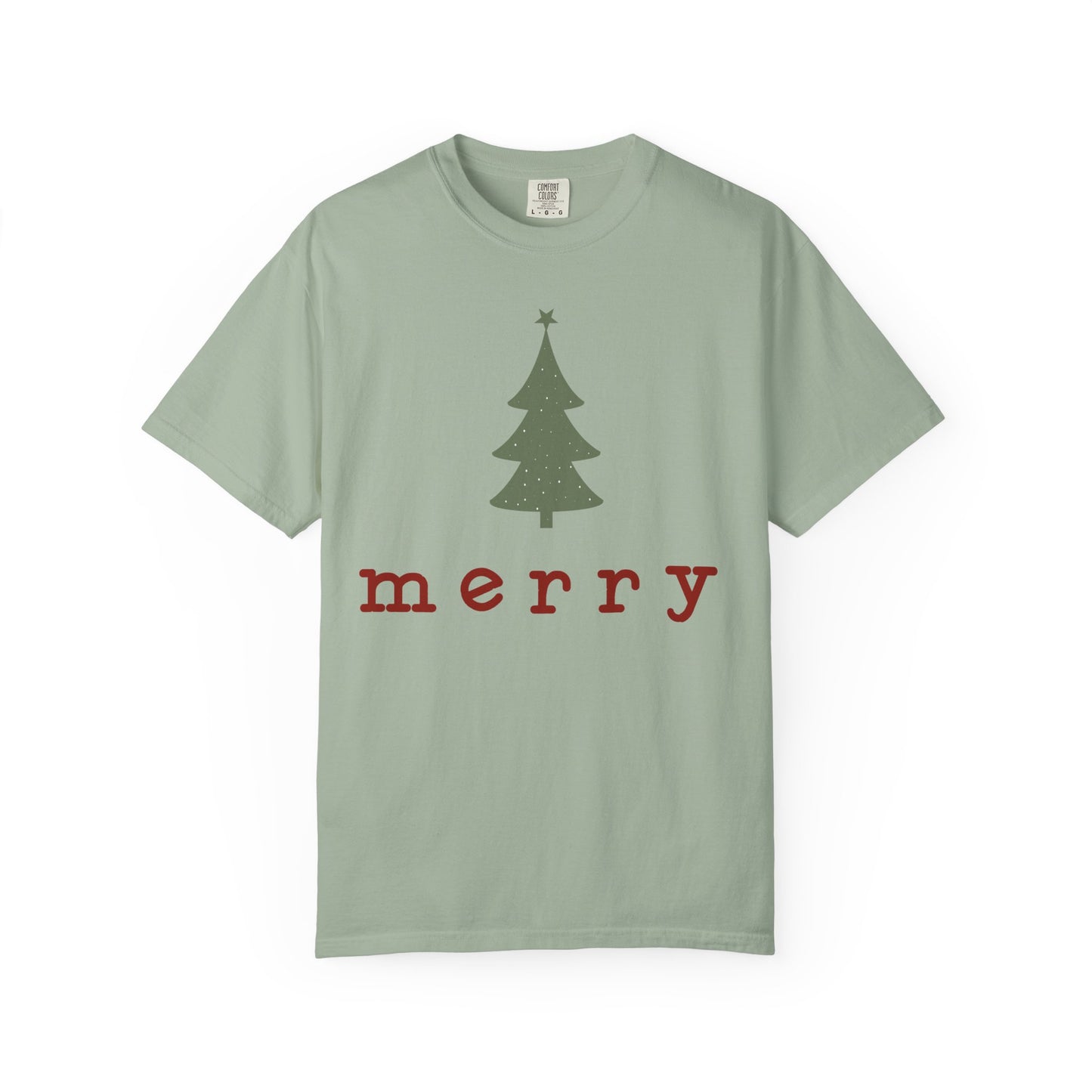Retro Merry T-shirt | Merry Christmas Tees | Festive Holiday Outfit | Gift for Women | Christmas Minimalist T-shirt