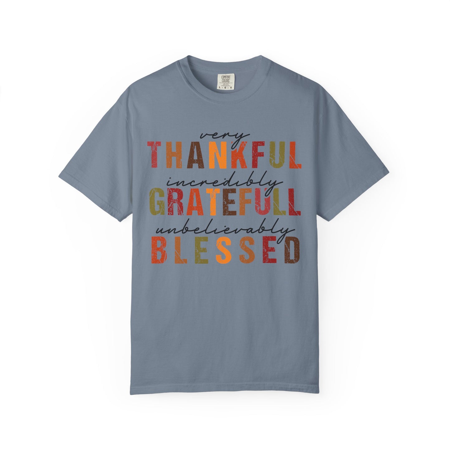 Thankful Grateful Blessed T-shirt | Inspirational Thanksgiving Shirt