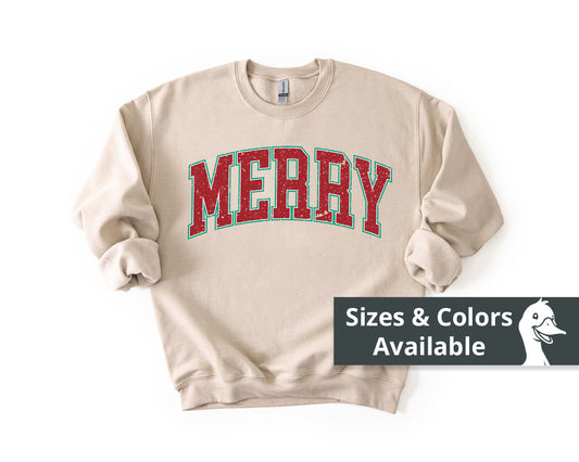 Womens Christmas Sweatshirt | Retro Christmas Vibes Sweatshirt | Holiday Sweater
