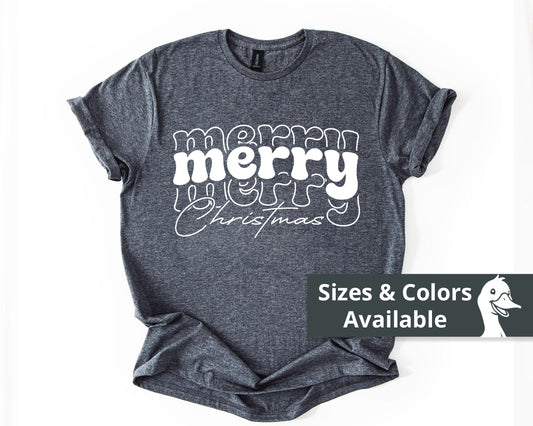 Merry Christmas T-shirt | Holiday Shirt | Cute Xmas Outfit | Winter Holiday Gift | Holiday Top Gift