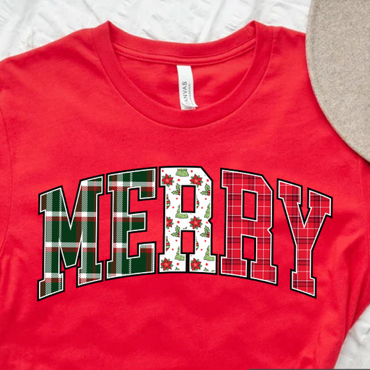 Merry Christmas T-shirt | Christmas Family matching crewneck Shirt