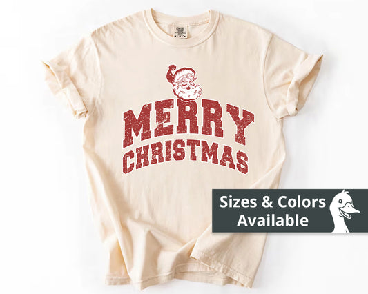 Plaid "Merry" Christmas Sweatshirt | Cute Winter Holiday Sweater | Patchwork Merry Christmas | Red and Green Plaid, Festive Crewneck