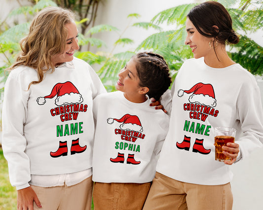 Personalized Christmas Family Crew Shirts, Sweatshirt | Christmas Family Matching Sweatshirt | Couple Christmas Sweaters