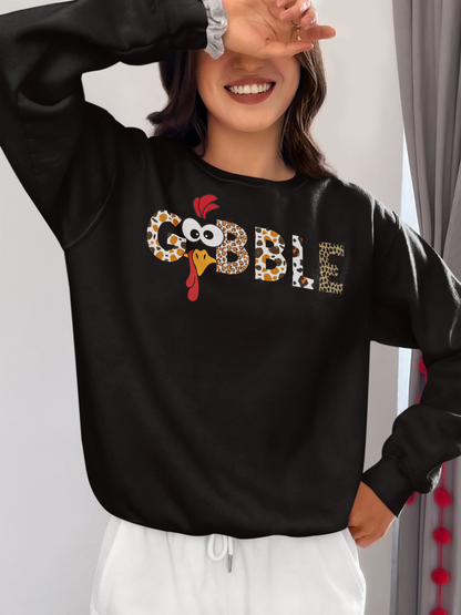 Leopard Turkey Sweatshirt: Cozy Thanksgiving Fall Vibes