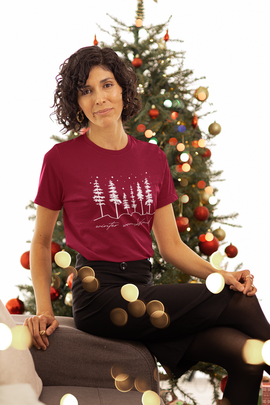 Wonderland T-shirt | Christmas Trees Winter Tees | Shirt For Women | Winter Gift | Family Xmas Outfit | Winter Lover Shirt
