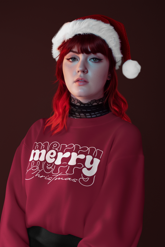 Merry Christmas Sweatshirt | Holiday Crewneck | Cute Xmas Sweater | Winter Holiday Gift | Cozy Christmas Sweatshirt
