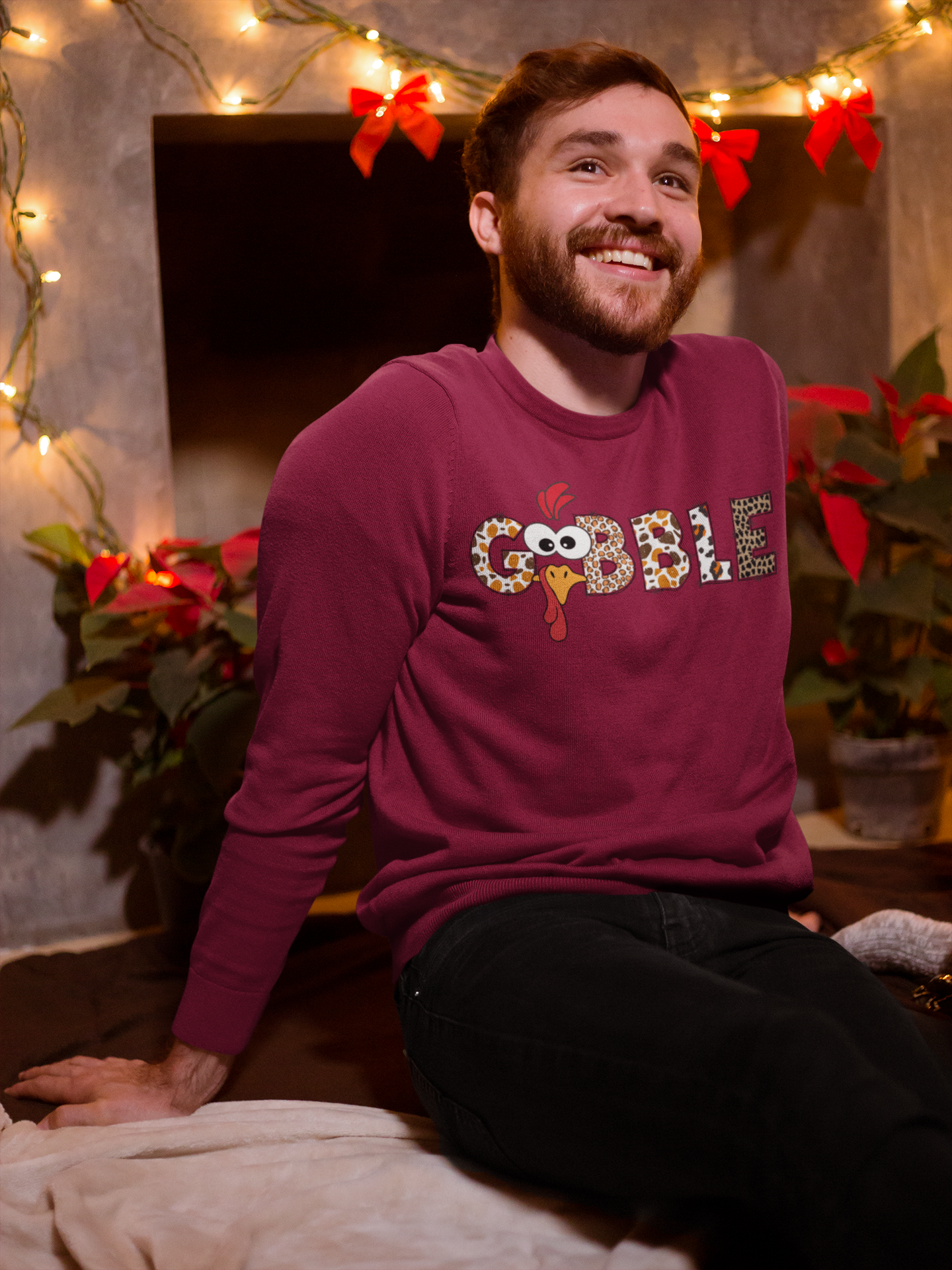 Leopard Turkey Sweatshirt: Cozy Thanksgiving Fall Vibes